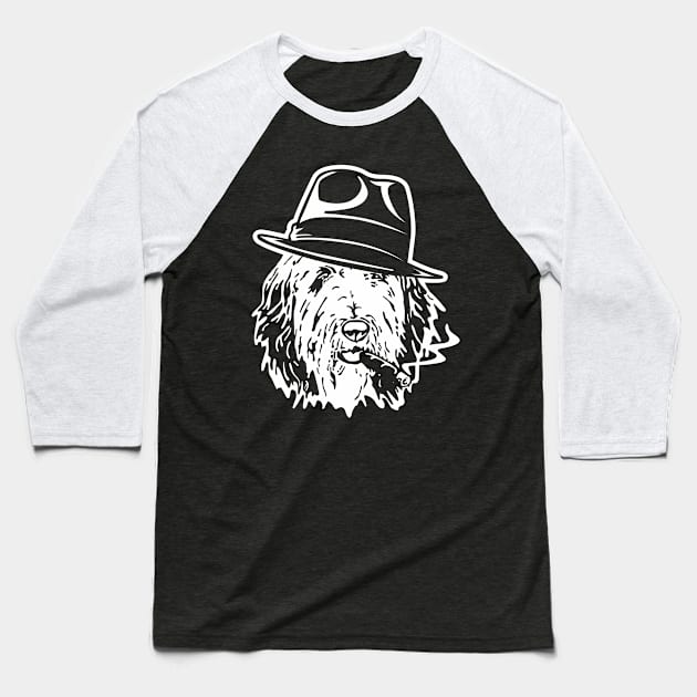 Old English Sheepdog Troublemaker Baseball T-Shirt by Tuff Breeds